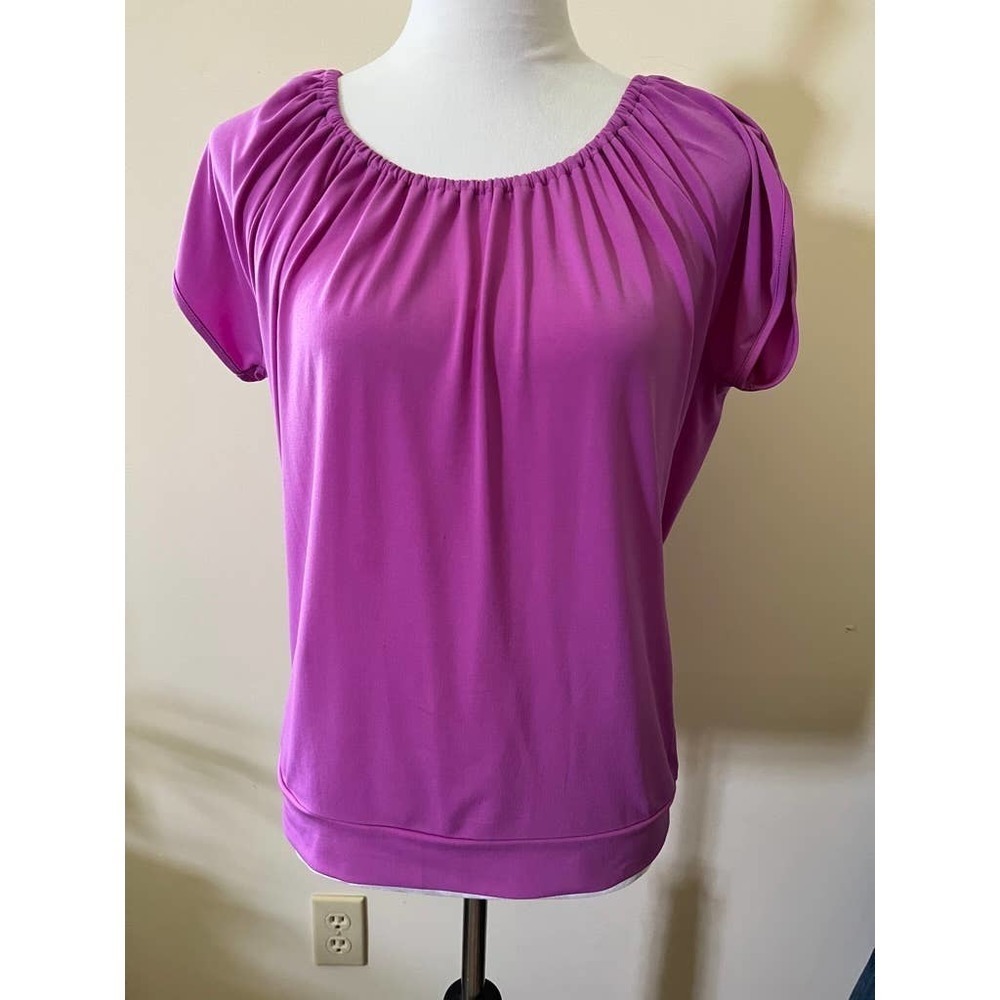 Worthington Stretch Purple Short Sleeve